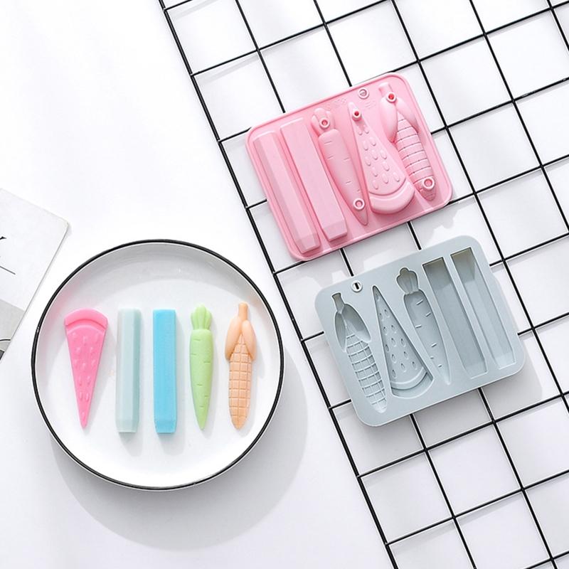 Painting Crayon Silicone Mold Baby Drawing Pencil Cupcake Chocolate Fondant Mould Cake Decorating Tools Candy Clay Molds