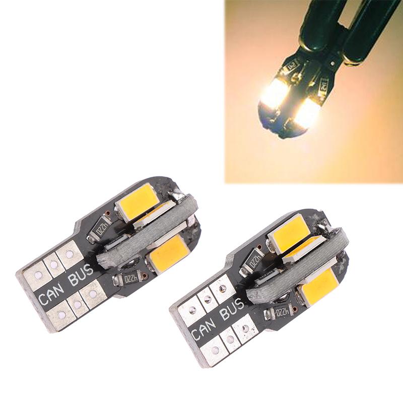 2PCS T10 LED Small Bulbs Canbus 5630 8SMD 12V 8000K License Plate Lamp Car Map Dome Lights Parking Light Auto Signal Lamp