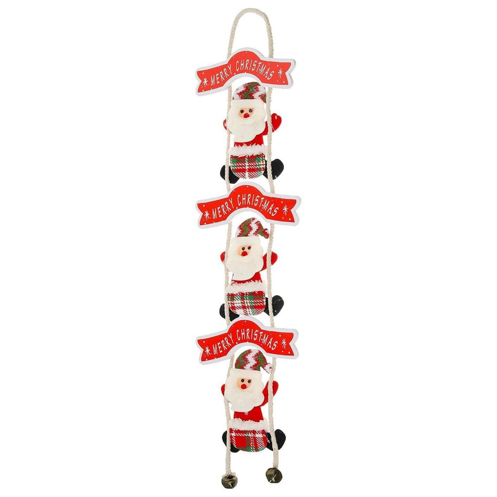 Merry Christmas Decor Santa Claus Climbing on Rope Wall Hanging Ornament Props Christmas Tree Decoration Items
