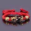 Handmade Alloy Bead Pi Xiu Bracelet With Adjustable Red Cord For Travel And Gifts