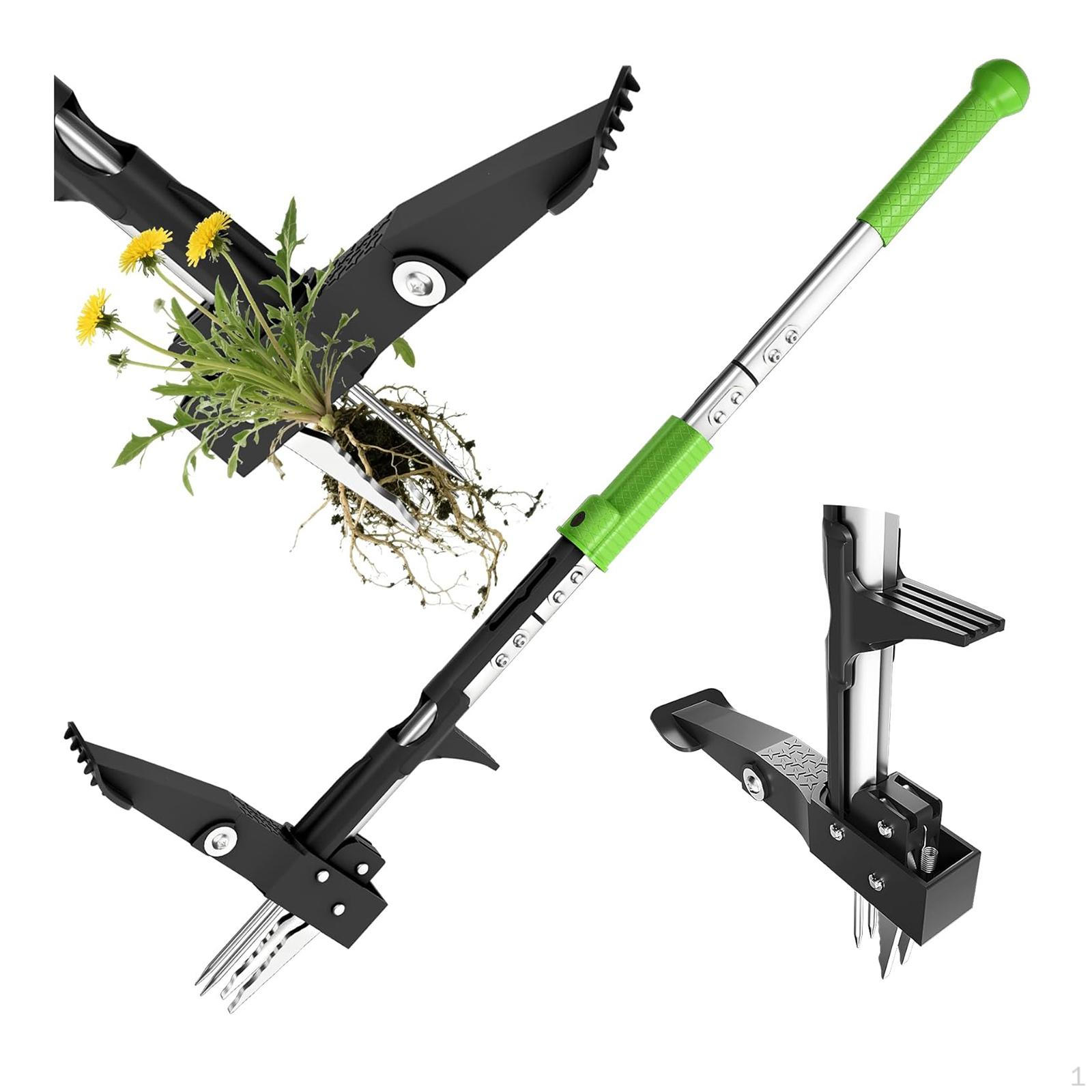 

Stand up Weed Puller Tool, Garden Hand Weeding Easily Remove, Portable Weeder Remover for