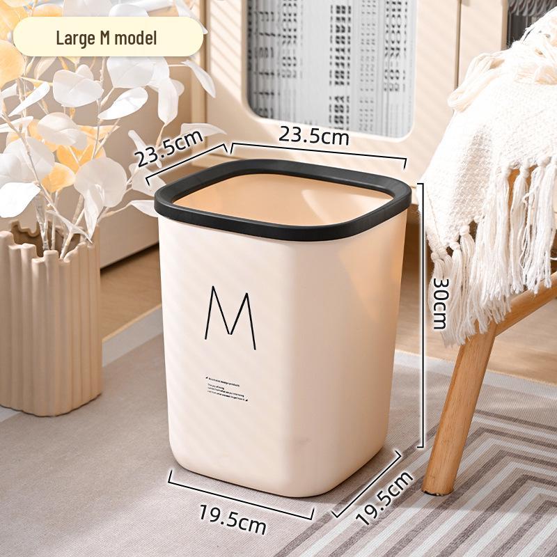 Large Capacity Thickened Trash Can with Pressure Ring for Bathroom, Toilet, Living Room, and Kitchen
