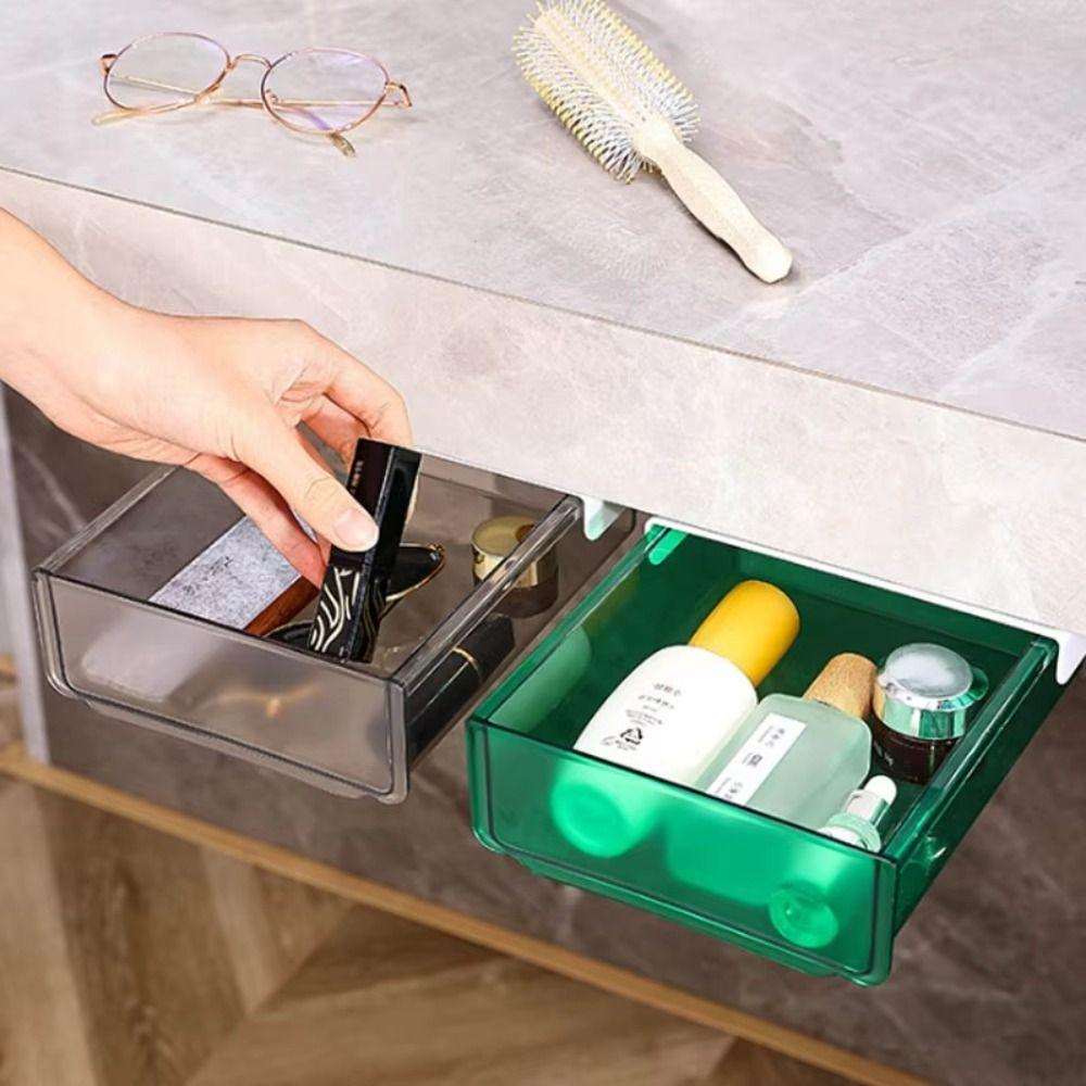 Large Storage Under Desk Drawer Clear Desk Supplies Holder Daily Necessities