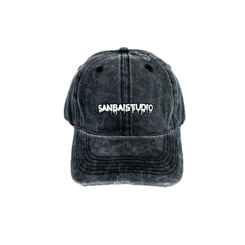 Baseball cap men's washed denim letter embroidery autumn and winter new outdoor sports sunshade cap tide