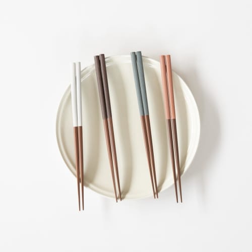 Sunny Life Design Wakasa Lacquer Chopsticks, Antibacterial Finish, Dishwasher Safe, 23cm, Rounded Tip, Blue, Made in Japan, 264420