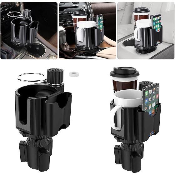 Cup Holder Expander for car 2 in 1 Multifunctional Car Cup Holder Extender Adapter with Adjustable Base Compatible with Hydro Flask,Yeti, Standard
