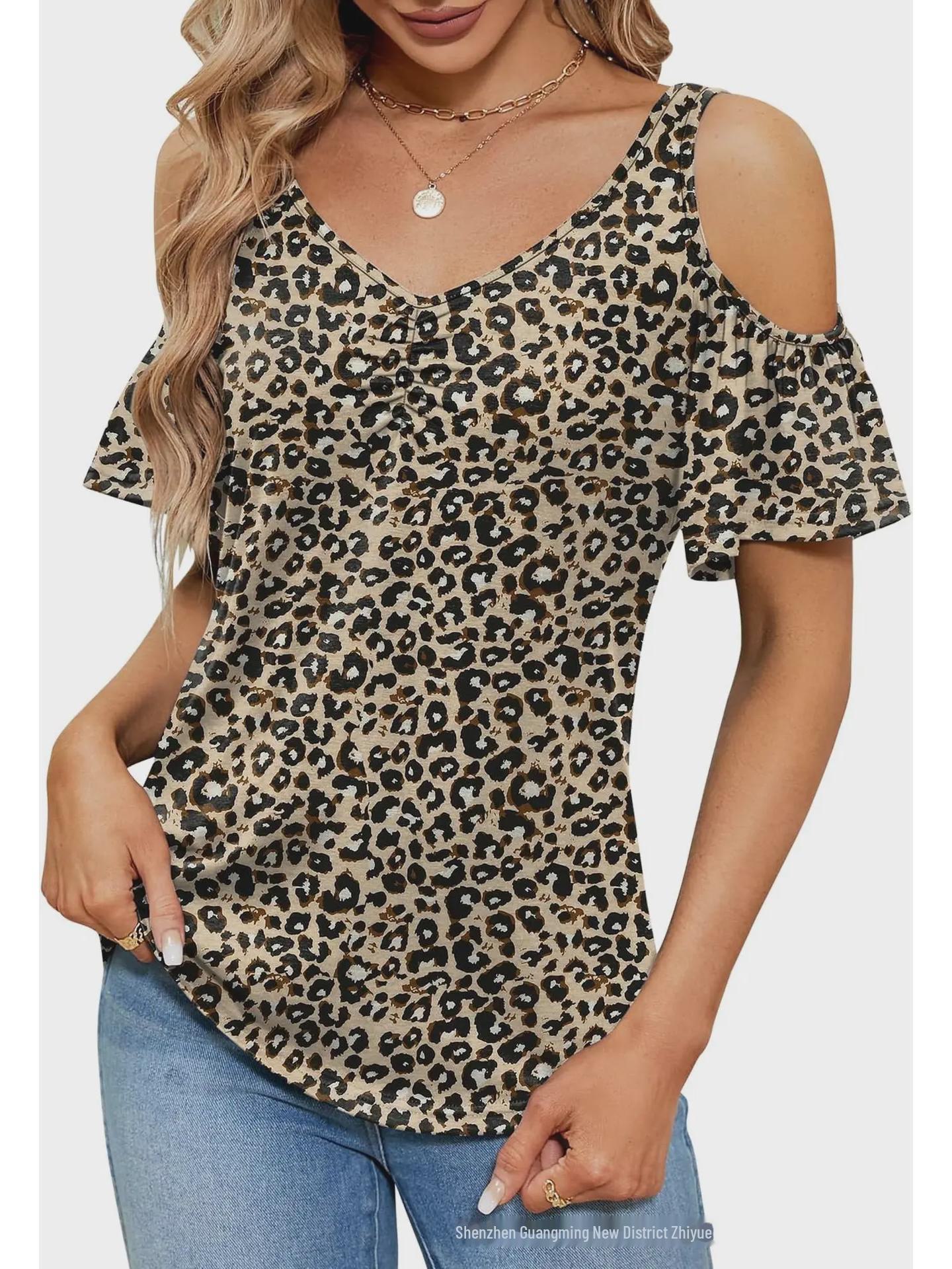 

Женская футболка свободного кроя с открытыми плечами и V-образным вырезом 2023 года XXL