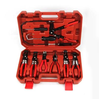 9 sztuk Auto zacisk węża pierścień zestaw szczypiec elastyczny przewód typ kabla wspólne zaciski Boot Remover uszczelka olejowa śrubokręt narzędzia do naprawy samochodów