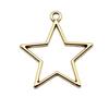 Nested Star Charms Multi Color Alloy Pendants For Double Star Themed Jewelry