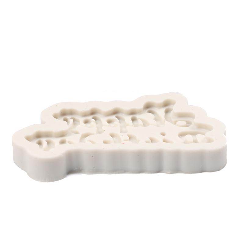 DL 1pc New Happy Birthday Letters Silicone Fondant Cake Mold Chocolate Baking Mould