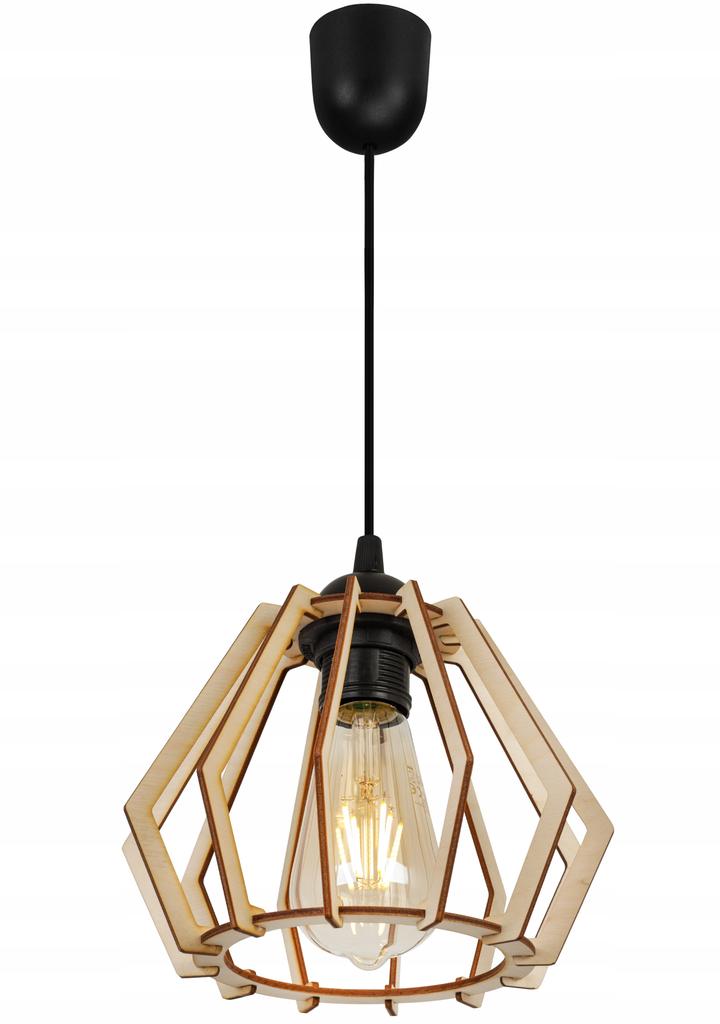 Modern wooden LED ceiling pendant lamp
