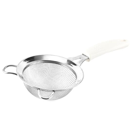 Kitchen Stainless Steel Handheld Screen Mesh Flour Sieve Oil Strainer Colander
