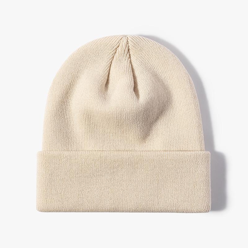 Hat Women's Wool Versatile Hexagonal Light Board No Edge Curling Cold Hat Autumn and Winter Outdoor Warm Thickened Men's Knitted Hat