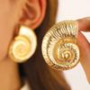 Exaggerated Personality Design Big Conch Stud Earrings for Women Bohemia Charm Summer Beach Choker Jewelry Holiday Accessories