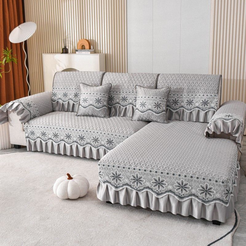 Plush Sofa Covers Four Seasons Sofa Towel Fabric Seat Cushion Backrest Towel Simple Modern Couch Cover Non-slip Sofa Bed Cover