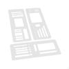 3 Pieces Flexible Record Templates Planner Stencil Set Handmade Versatile Stencils Drafting Tools