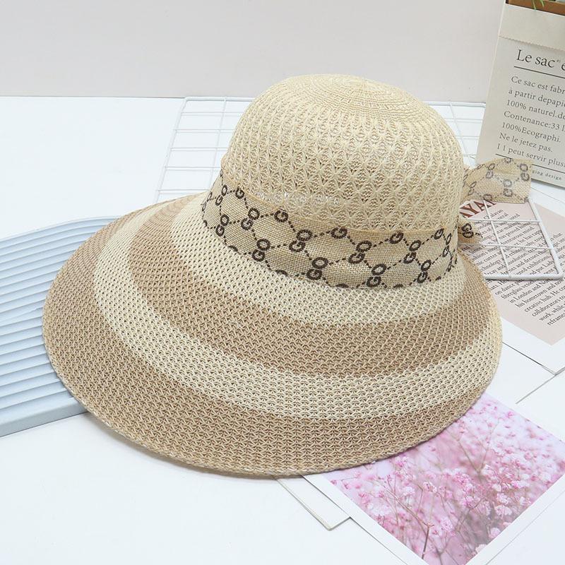 Straw Straw Hat Women's Big Eaves Beach Hat Summer Shading Sun Hat Outdoor Travel Seaside Spring and Autumn Versatile