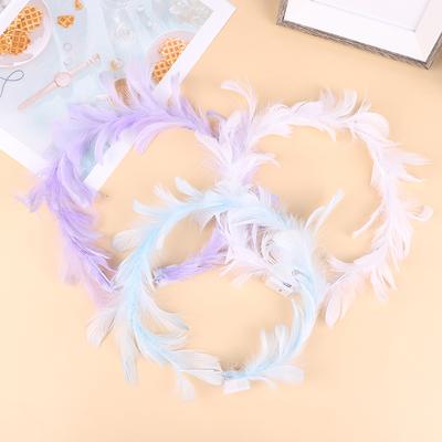 Corona Ghirlanda Piume LED Luminosa Copricapo Luminoso Per Donne Ragazze Matrimonio Natale Festa Glow Decorazione