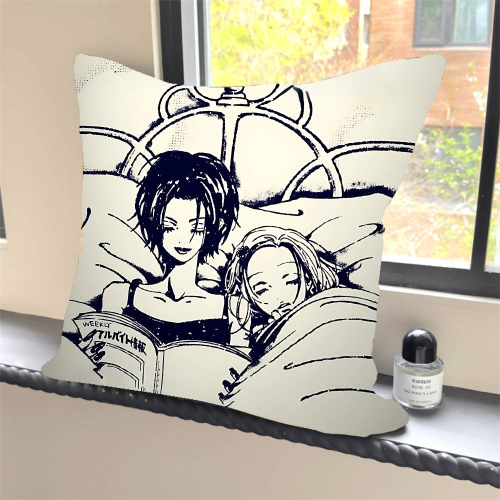 1PC Anime Cool Nana Osak Pillow Case Square  Bedroom Sofa Leisure Comfort Cushion Car Home Decoration Pillowcase 40x40