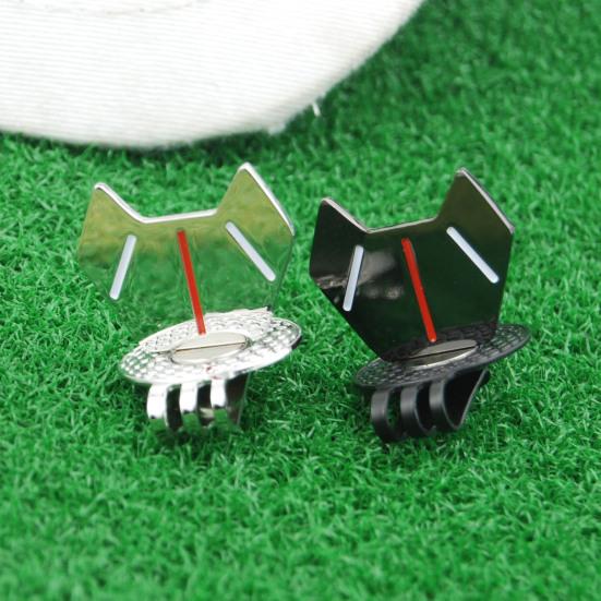1 Set Target Mark Magnetic Waterproof High Strength Ball Mark Metal Mini Golf Ball Mark with Hat Clip Set Golf Accessory
