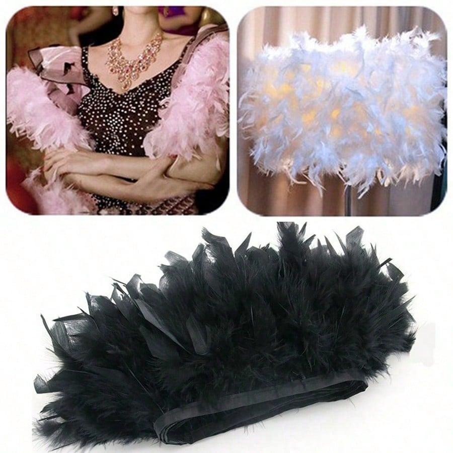 10-15cm Coffee Turkey Feather Trim Feathers Fringe Ribbon DIY Sewing Clothing Handwork Wedding Dress Crafts Party Decorations