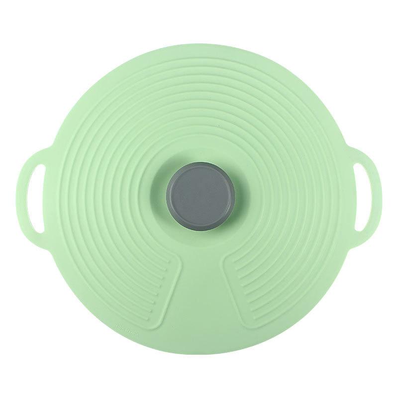 

Крышка из скандинавского силикона для сохранения свежести, герметичная крышка для кастрюли, подходящая для холодильника, столовая посуда, жаропрочная крышка для миски, устойчивая к ожогам Diameter 31.3CM зелёный