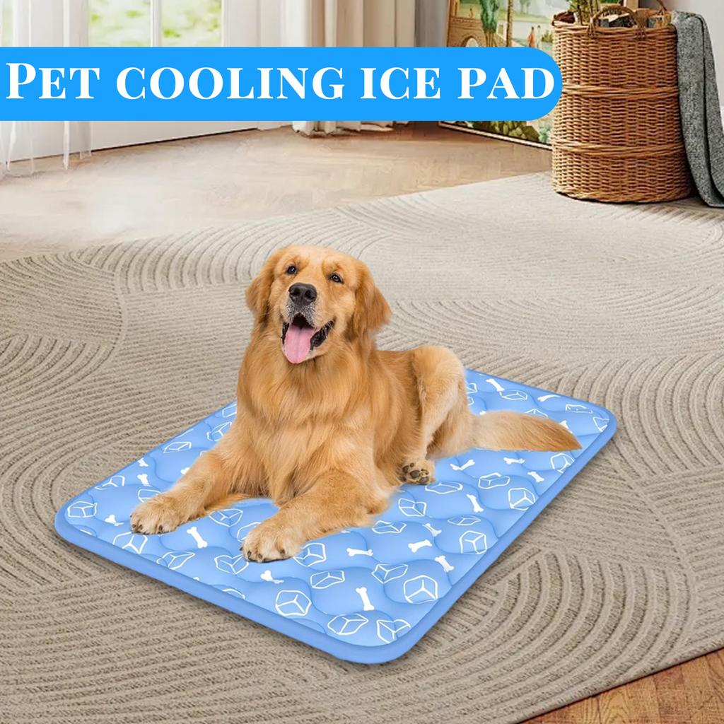 Pet Cooling Mat Summer Cooling Pad for Dogs and Cats Comfortable Cooling Floor Mat Heat Relief Ice Pad for Pets Portable and Durable