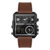 Luxury 3 Time Display Electronic Watch Original Brand SANDA Men's Wristwatch Funny and Original Alarm Watches Fashion Man Clock