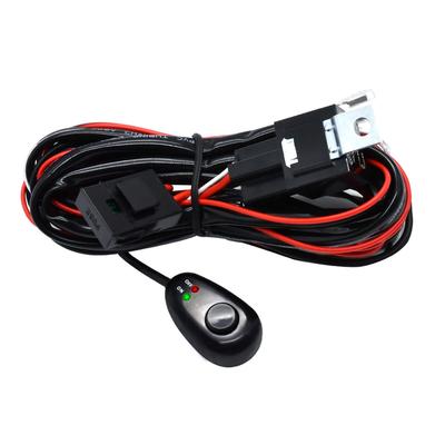 LED Light Bar Wiring Harness Kit, 300W 2  S 16 AWG Universal LED Wiring Harness with 12V 40A Relay On & Off Switch