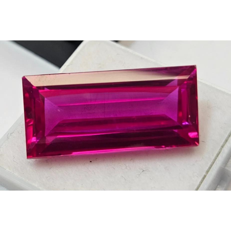 Stunning Pink Sapphire 22+ Ct Baguette Cut Certified Loose Gemstone