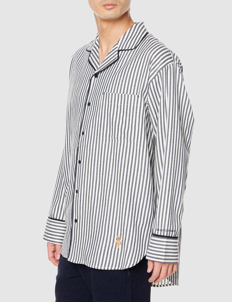 gelato pique Holiday Homme Piping Flannel Shirt PMFT225991 NVY L Men's