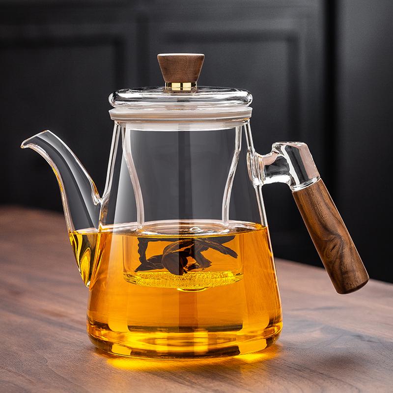 2025 Thickened Glass Tea Infuser Pot - Heat-Resistant Tea Brewer with Water Separation for Home or Office