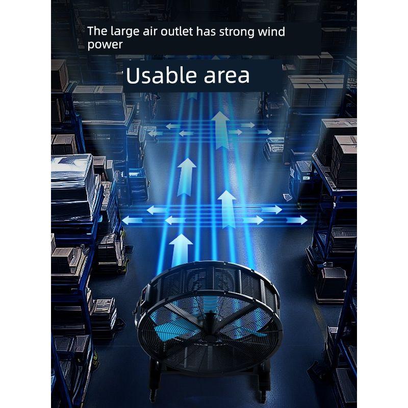 Industrial Fan Strong Movable Permanent Magnet Movable Large Electric Fan High Power Workshop Warehouse Cooling Floor