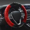 Winter Super Soft Plush Creative Stitching Car Steering Wheel Cover Universal,Warm Faux Fur Auto Handlebar On the Steering-Wheel
