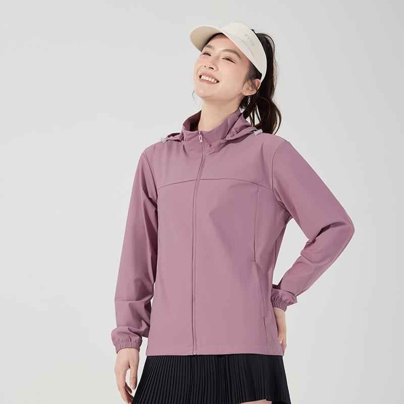 UPF50+ Sun Protection Color Block Hooded Jacket, Ice Silk, Custom Logo Option
