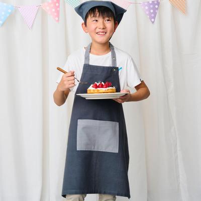 [Rep] Schürze Dreieck Kordelzug Tasche 3 Stück Set Kinder Kinder Mate (Hellgrau) Geschätzte Höhe 130-150 cm