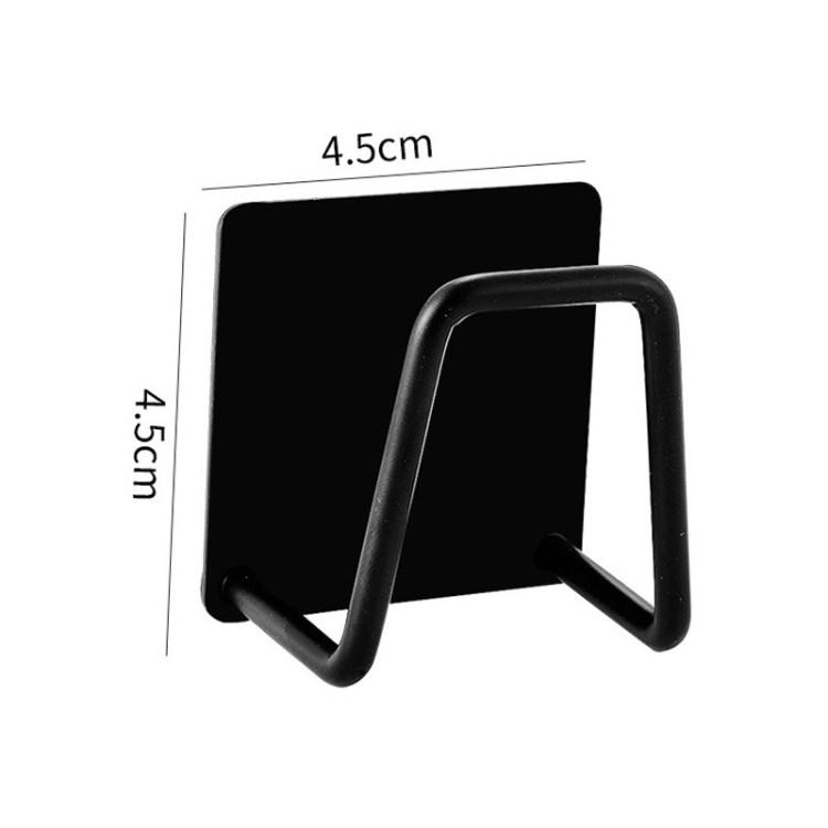 

Тримач для губки з нержавіючої сталі з гачком, самоклейкий, органайзер для кухонного посуду, тримач для кухонної ганчірки Black