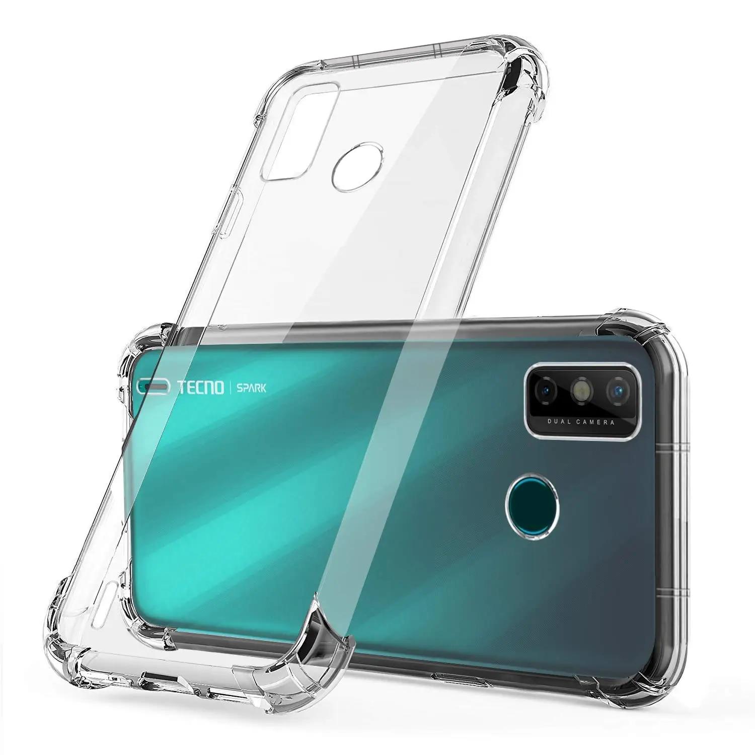 

Чехол TECNO Spark 6 Go, силиконовый гибкий противоударный угловой чехол из ТПУ толщиной 1,5 мм, задняя крышка из ТПУ для TECNO Spark 5 6 Go Spark Go