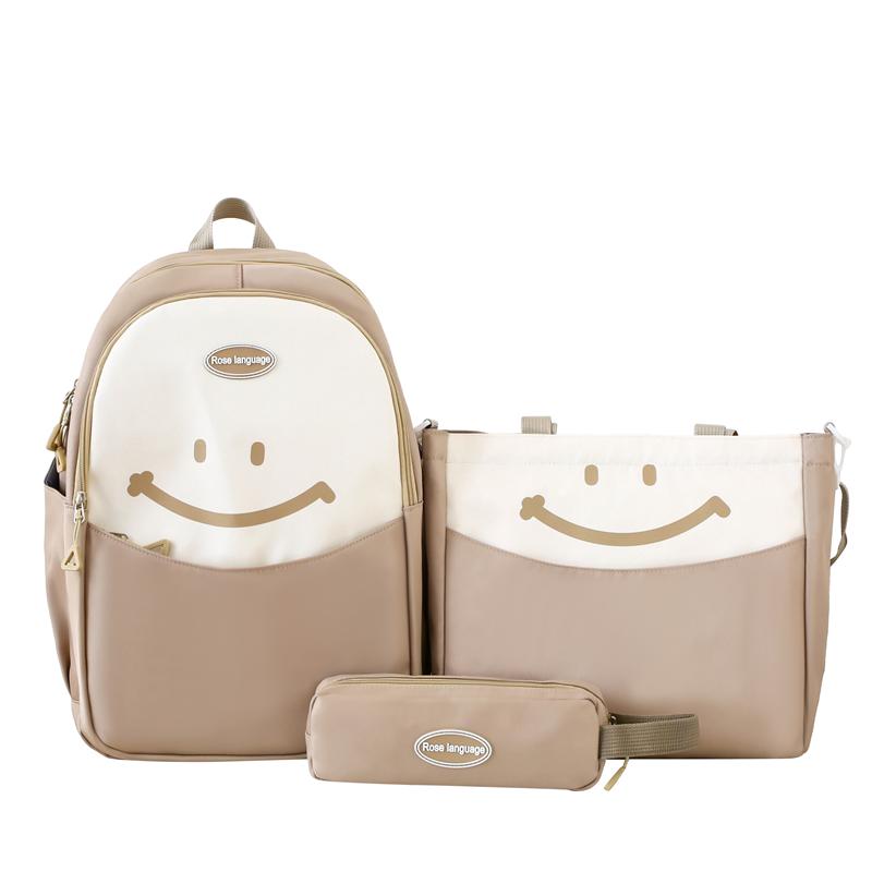 Three-Piece Backpack Set Large Capacity Student Schoolbag Women's Lightweight Backpack