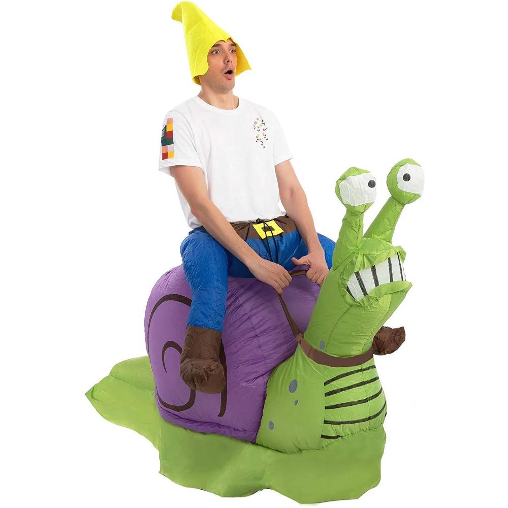 Inflatable Snail Costume Adult Blow Up Animals Cosplay Suit Halloween Costume