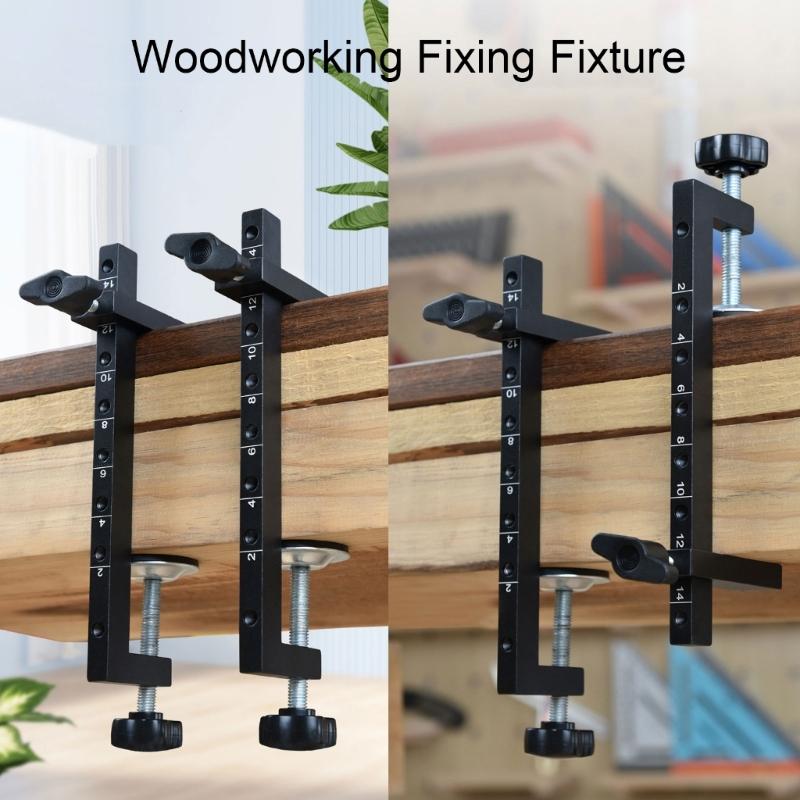 Lengthened Widen C Clamp Cabinet Tool Mounting Clip Table Clamp Drawer Front Installation Clamp Woodworking Tool