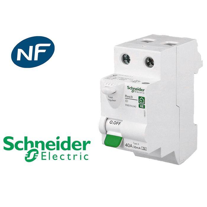 Interrupteur différentiel - SCHNEIDER ELECTRIC - R9ERC240 - 2P - 30mA - 40A Type AC