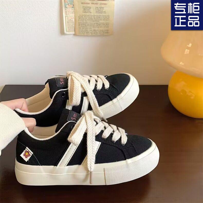 Canvas Shoes Women's New Breathable Student Board Shoes Women's Platform Niche Shoes Versatile School Uniform Casual Shoes