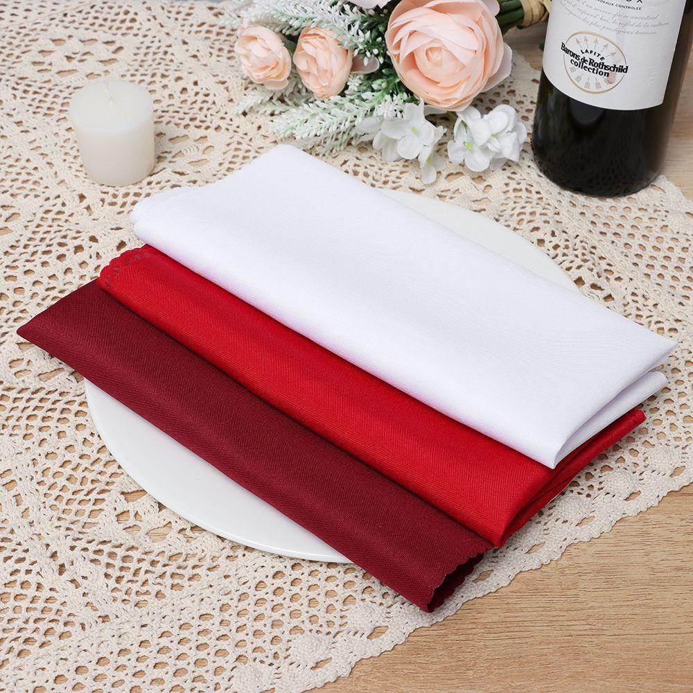 Hotel Table Linen Washable Dinner Napkins Cloth Napkins Solid Red Wedding Table Cloth