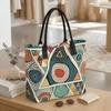  Bohemian Geometric Pattern Tote Bag for Women Large Capacity Daily Shoulder Handbag Casual Commute Purse