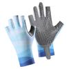 UPF50+ Sun Protection Gloves for Fishing Hiking Comfortable Angler Fingerless Gloves Breathable Anti-Slip Elastic Gloves