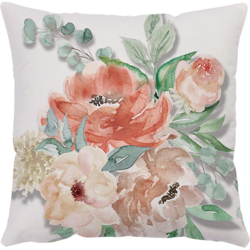 Luxury Home Decor Pillowcase Office Sofa Car Cushion Cover Rose Flower Print