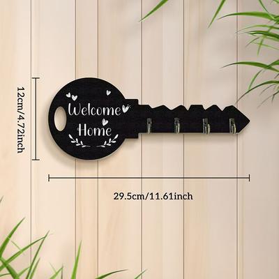 Organizzatore Portaoggetti Creativo Chiave Cornice in Legno da Parete Moderno Gancio da Parete Scatola Legno di Bosso Retrò Rastrelliera da Appendere Abbigliamento