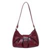 Vintage Street Style Pu Shoulder Bag With Magnetic Closure For Daily Use