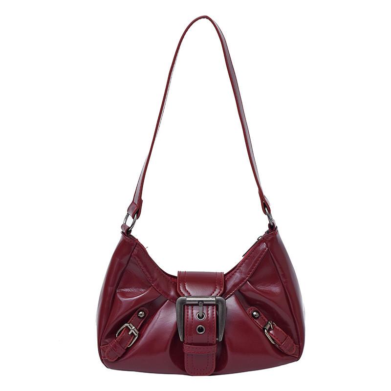 Vintage Street Style Pu Shoulder Bag With Magnetic Closure For Daily Use